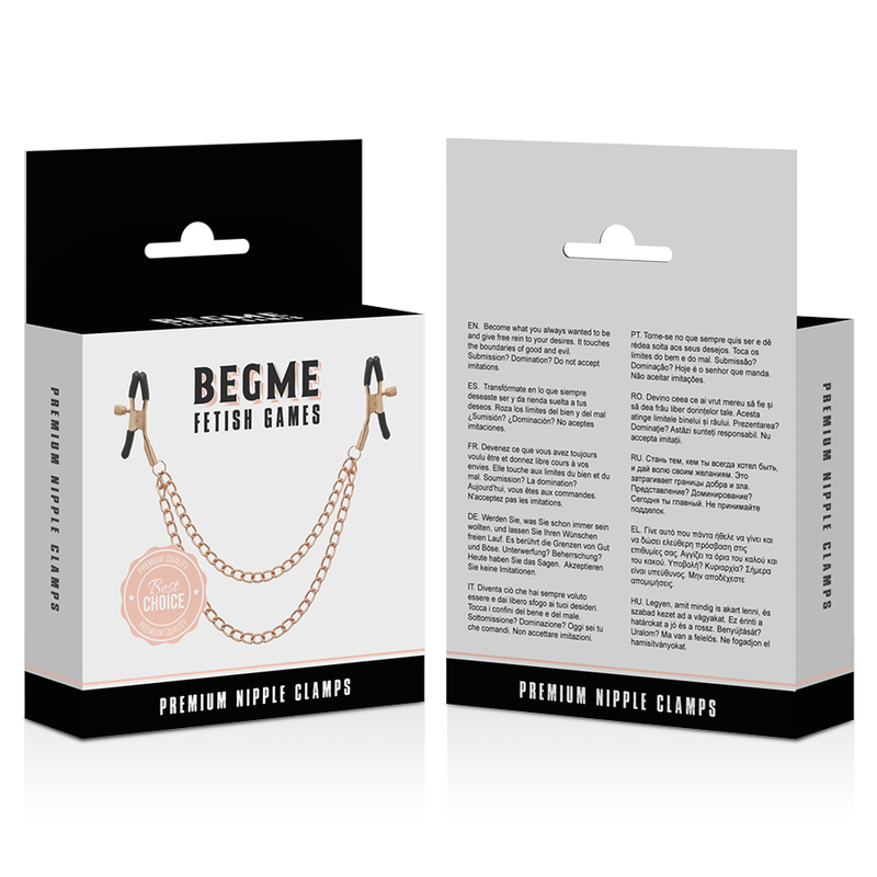 BEGME - BLACK EDITION PREMIUM PINCES À TÉTONS AVEC CHAÎNE BEGME BLACK EDITION