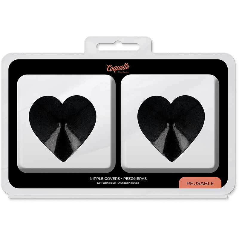 COQUETTE CHIC DESIRE - CACHE-MALIN COEURS NOIR COQUETTE ACCESSORIES