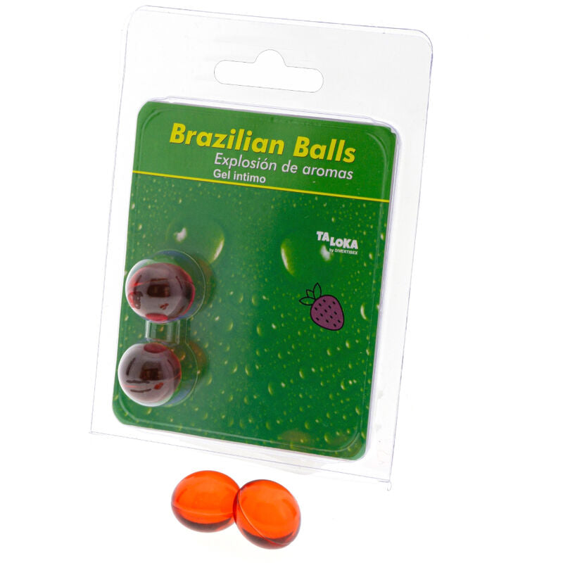 TALOKA - 2 BOULES BRÉSILIENNES GEL INTIME FRAISE TALOKA