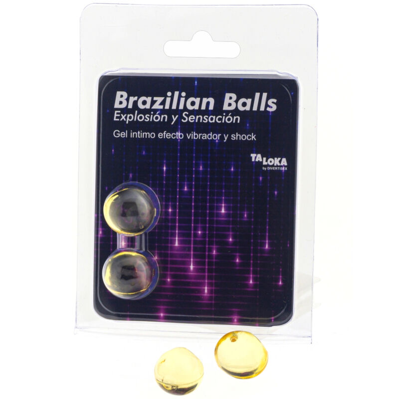 TALOKA - 2 BALLES BRÉSILIENNES VIBRANT & EFFET DE CHOC GEL EXCITANT TALOKA