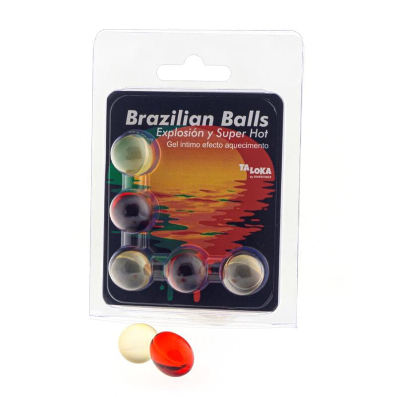 TALOKA - 5 BOULES BRÉSILIENNES GEL EXCITANT EFFET SUPER CHAUD TALOKA