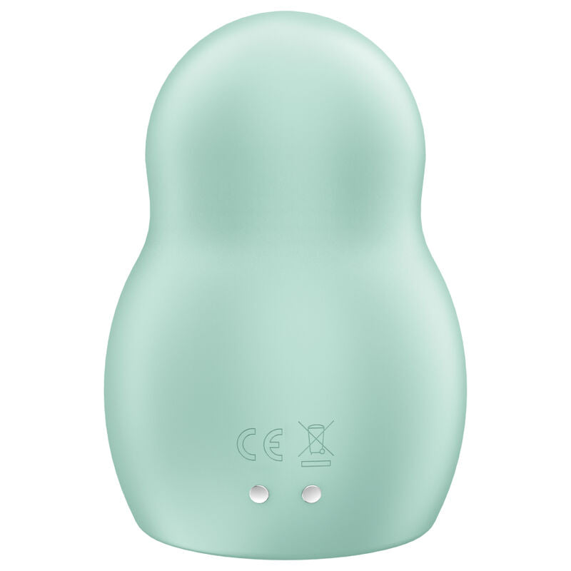 SATISFYER - STIMULATEUR ET VIBRATEUR DOUBLE AIR PULSE PRO TO GO 1 VERT SATISFYER AIR PULSE