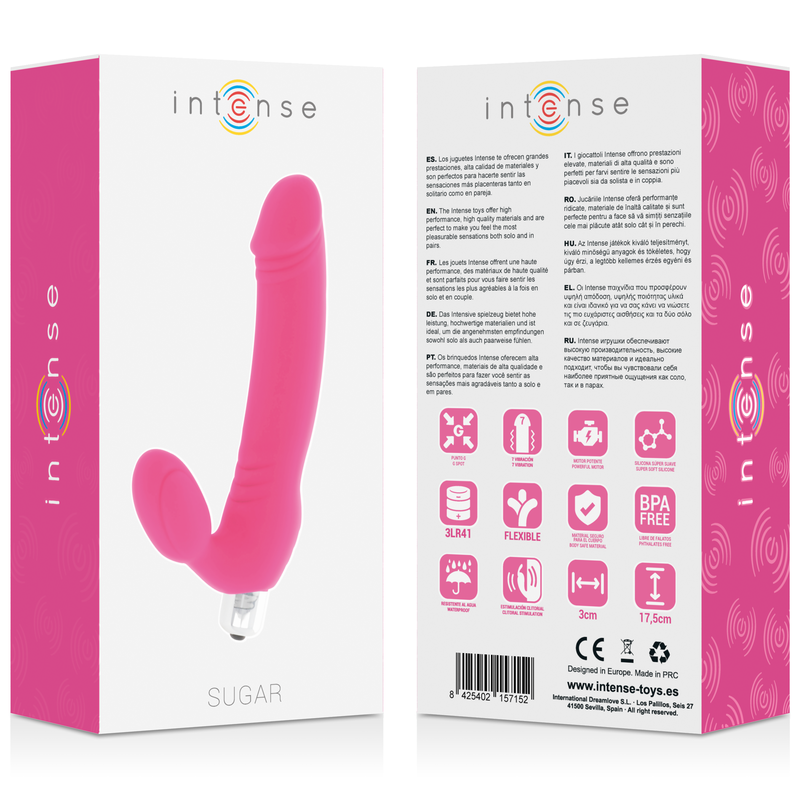 INTENSE - SUCRE SEPT VITESSES SILICONE FUSHIA INTENSE FUN TOYS