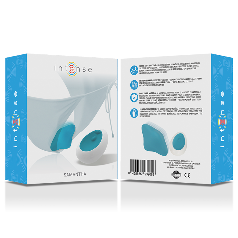 INTENSE - SAMANTHA PANTIE TÉLÉCOMMANDE BLEU INTENSE FUN TOYS