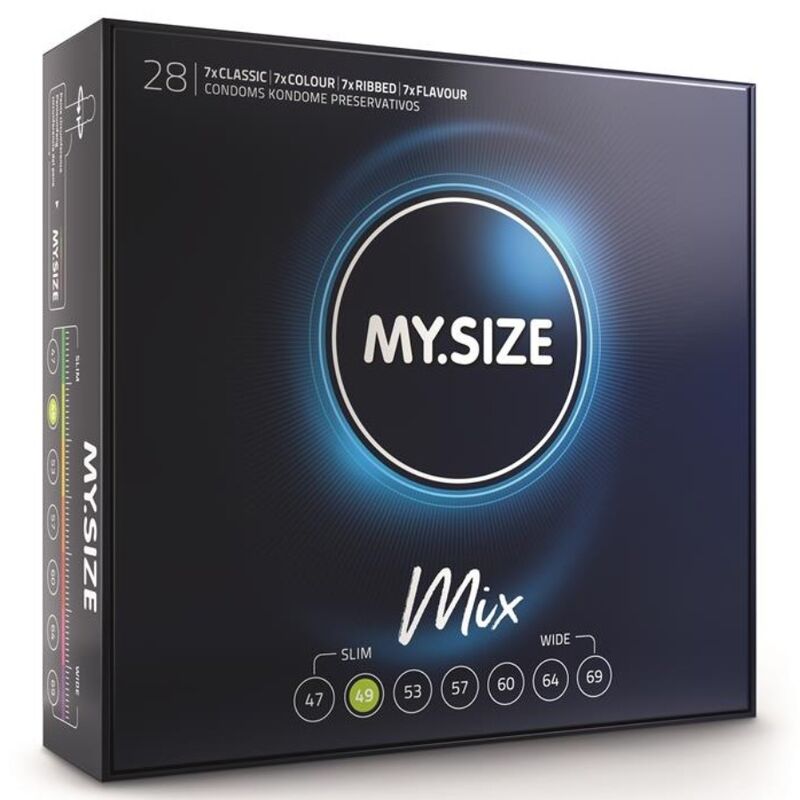 MY SIZE - MIX PRÉSERVATIFS 49 MM 28 UNITÉS MY SIZE MIX