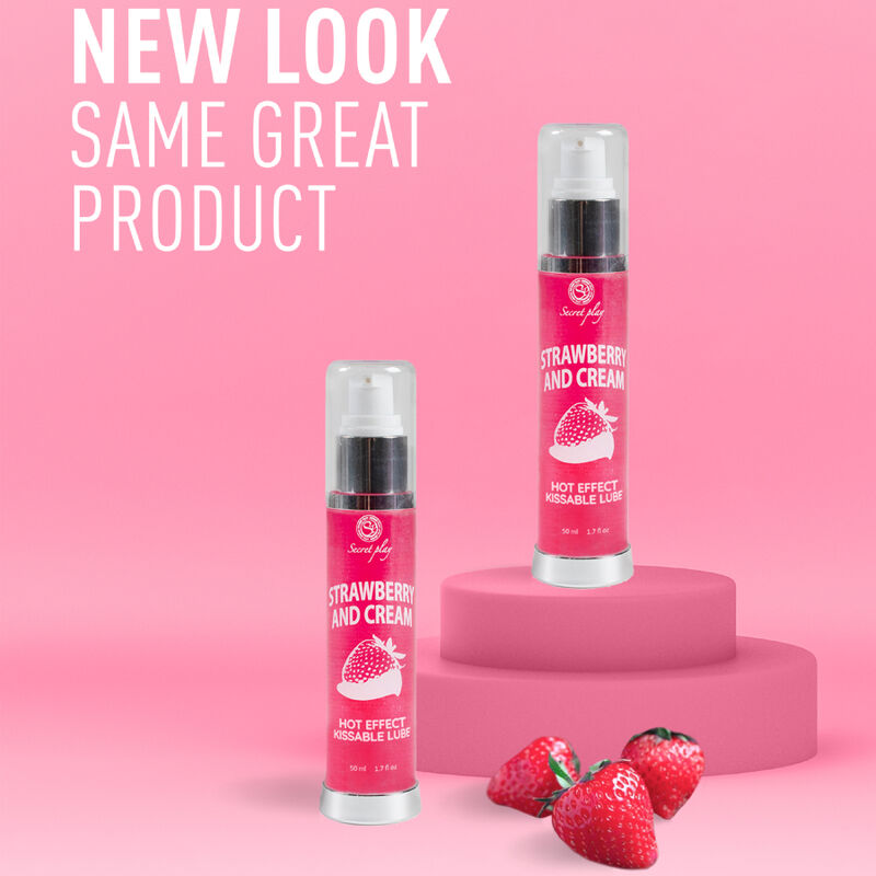 SECRETPLAY - LUBRIFIANT 2-1 EFFET CHALEUR FRAISE & CRÈME 50 ML SECRETPLAY COSMETIC