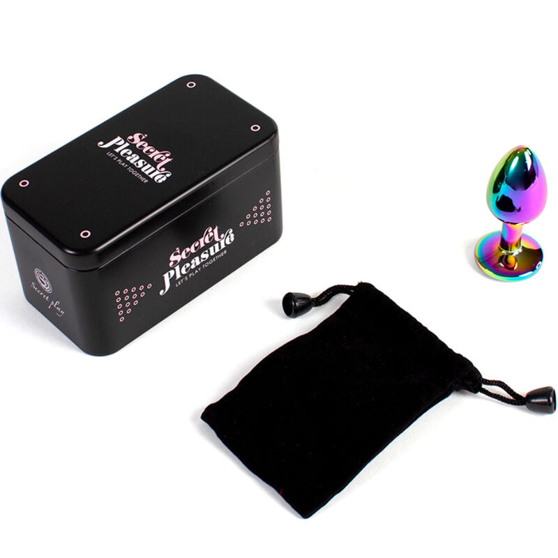 SECRETPLAY - PLUG ANAL EN MÉTAL ARC-EN-CIEL PETITE TAILLE 7 CM SECRETPLAY TOYS