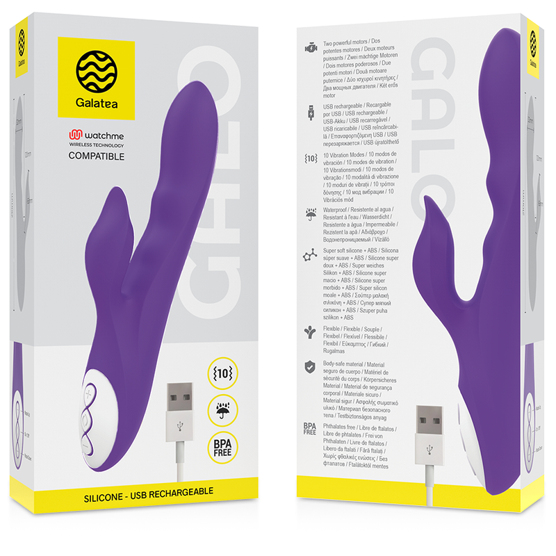 GALATEA - VIBRATEUR GALO LILAS COMPATIBLE AVEC LA TECHNOLOGIE SANS FIL WATCHME GALATEA