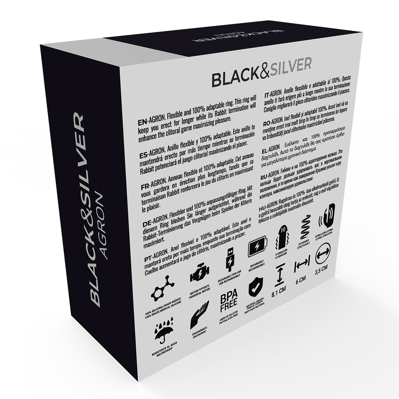 BLACK&SILVER - AGRON TÉLÉCOMMANDE COCKRING WATCHME BLACK&SILVER