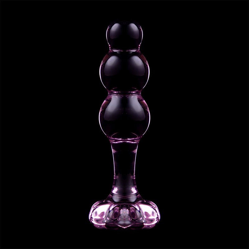 NEBULA SERIES BY IBIZA - MODÈLE 1 PLUG ANAL VERRE BOROSILICATE ROSE 10.5 CM -O- 3 CM NEBULA SERIES BY IBIZA