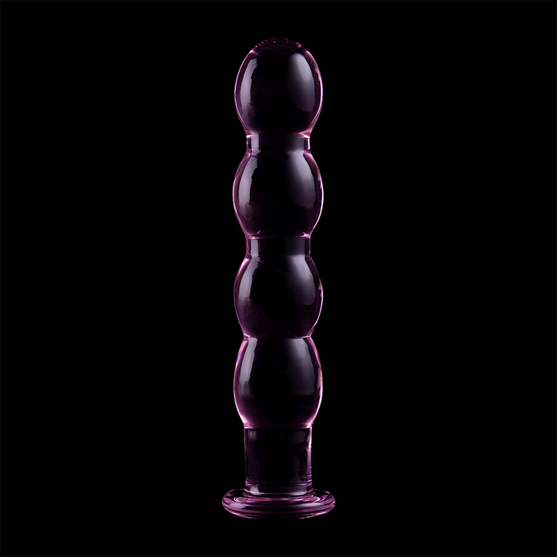 NEBULA SERIES BY IBIZA - MODÈLE 10 GODE EN VERRE BOROSILICATE ROSE 16.5 CM -O- 3.5 CM NEBULA SERIES BY IBIZA