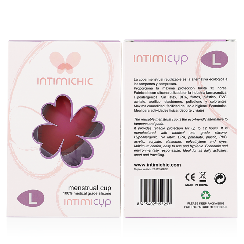 INTIMICHIC - COUPE MENSTRUELLE EN SILICONE MÉDICALE - TAILLE L INTIMICHIC