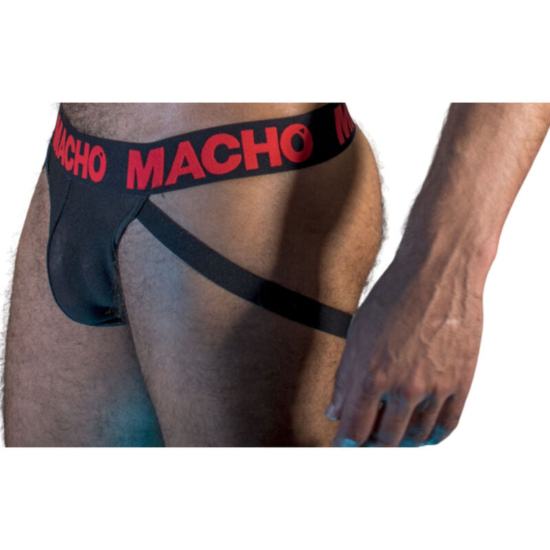 MACHO - MX26X2 JOCK NOIR/ROUGE L MACHO UNDERWEAR