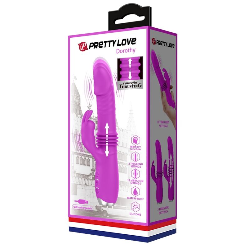 PRETTY LOVE - VIBRATEUR LAPIN RECHARGEABLE DOROTHY VIOLET PRETTY LOVE C-TYPE
