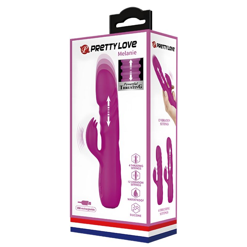 PRETTY LOVE - VIBRATEUR LAPIN RECHARGEABLE MELANIE VIOLET PRETTY LOVE PARTY UP