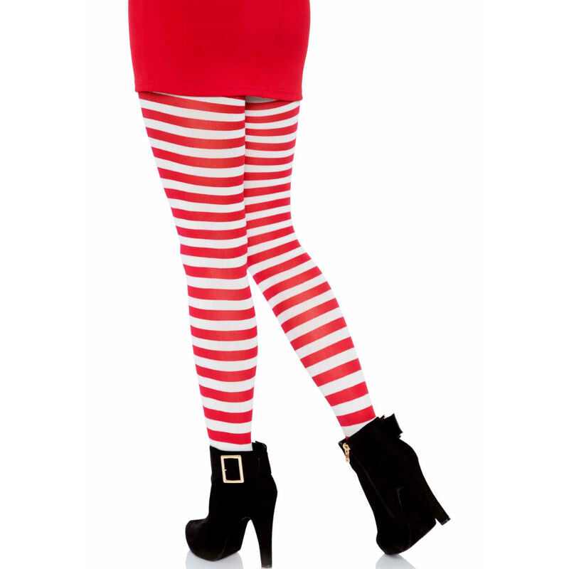 LEG AVENUE - COLLANTS RAYURES BLANC/ROUGE LEG AVENUE HOSIERY