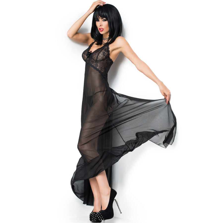 CHILIROSE - CR 3883 BABYDOLL LONGUE NOIR L/XL CHILIROSE BABYDOLLS