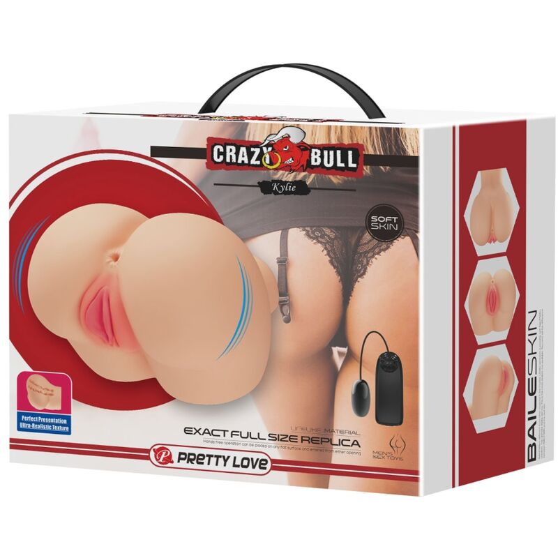 CRAZY BULL - VIBRATEUR RÉALISTE VAGIN ET ANUS KYLIE CRAZY BULL