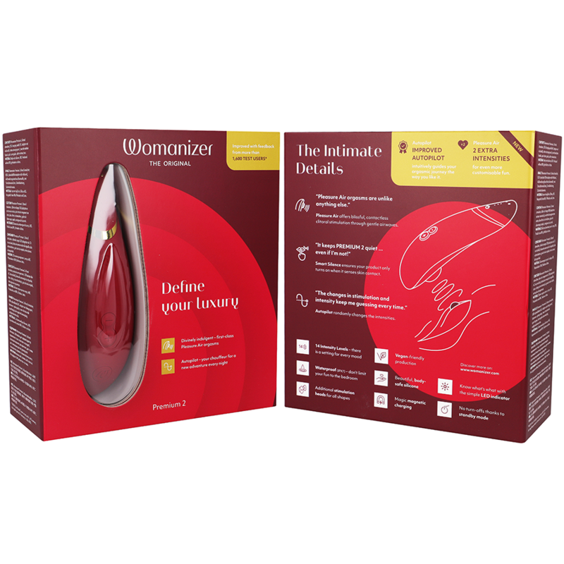 WOMANIZER - STIMULATEUR CLITORAL PREMIUM 2 BORDEAUX WOMANIZER
