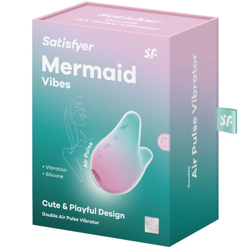 SATISFYER - MERMAID VIBES STIMULATEUR & VIBRATEUR MENTHE ET ROSE SATISFYER AIR PULSE