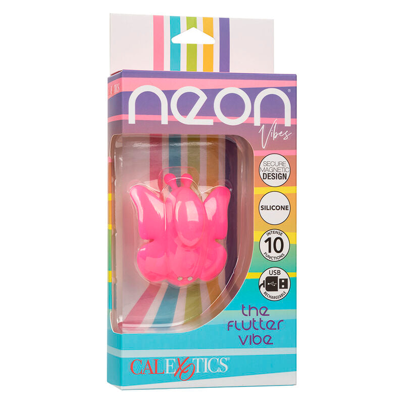 CALEXOTICS - NEON VIBES FLUTTER VIBE STIMULATEUR 10 VIBRATIONS ROSE CALEXOTICS