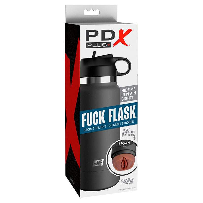 PDX PLUS - FUCK FLASK VAGINE STROKER DISCRET MODÈLE MARRON 2 PDX PLUS+