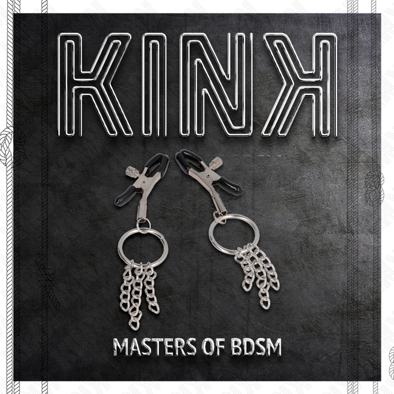 KINK - PINCE A METON O RING ET PETITE CHAINE ARGENT 6 CM KINK NIPPLE GRIP