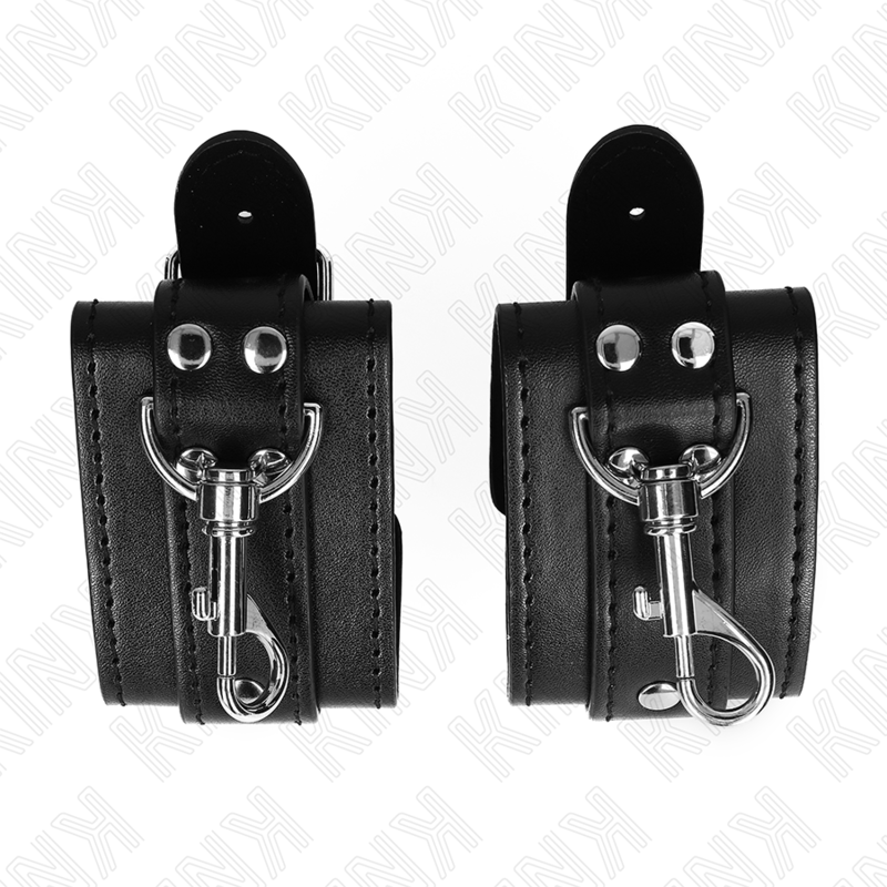 KINK - APPAREILS-POIGNETS VERROUILLABLES DUNGEON NOIR AJUSTABLES 21-28 CM X 5,5 CM KINK WRIST RESTRAINT