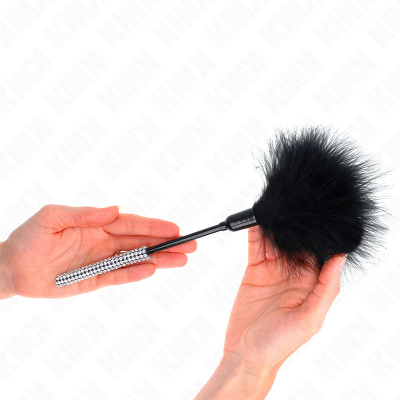KINK - PLUMES CHACOUILLES AVEC MANCHE STRASS 27 CM KINK IMPACT & TOUCH