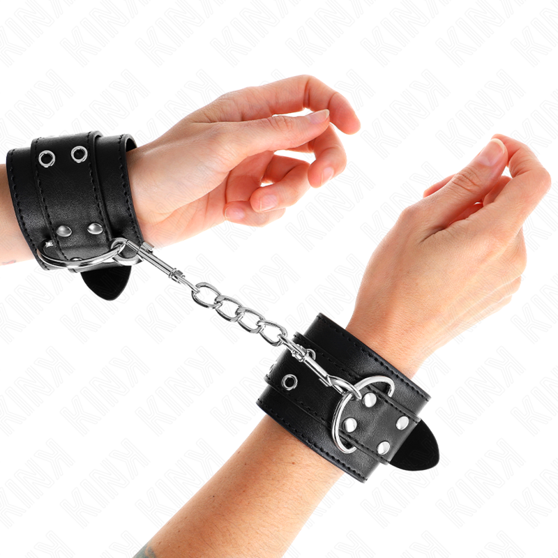 KINK - APPUI-POIGNETS DOUBLE BOUCLE NOIR AJUSTABLE 19-26 CM KINK WRIST RESTRAINT