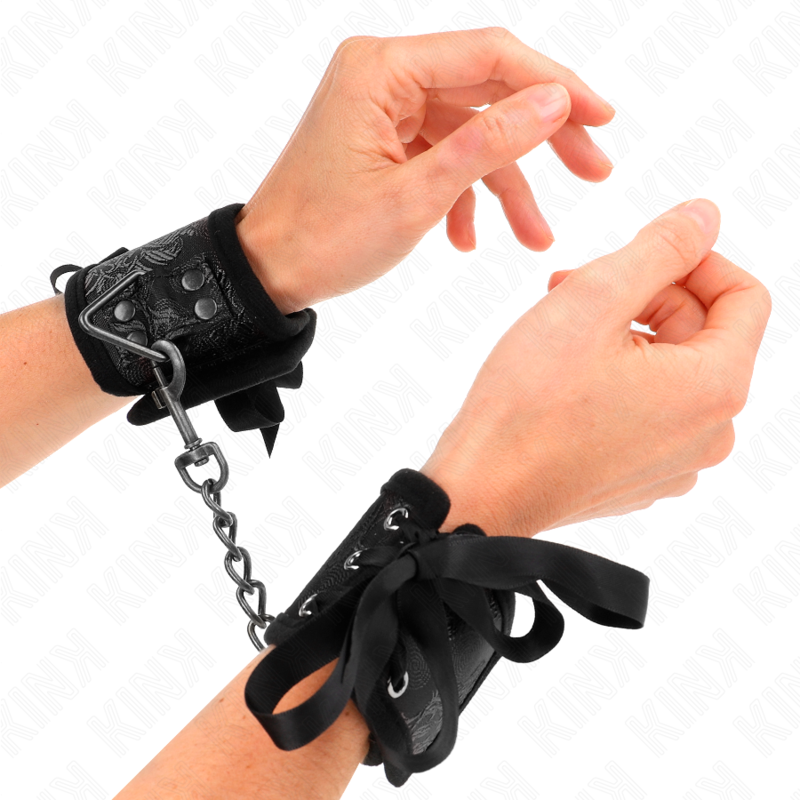 KINK - RETENUES-POIGNETS SCANDAL DÉTAILS DENTELLE NOIRE 24,5 CM X 6,5 CM KINK WRIST RESTRAINT