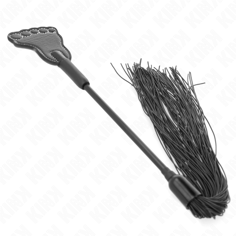 KINK - PAGAIE EN FORME DE PIED AVEC FOUET À GLAND 31 CM KINK IMPACT & TOUCH