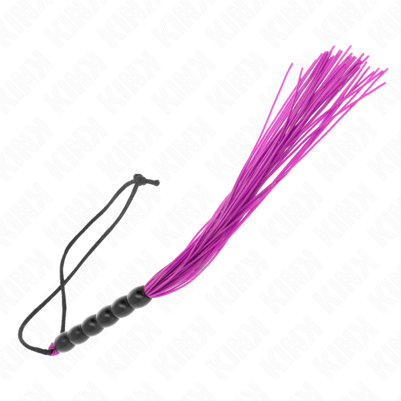 KINK - MINI FOUET EN SILICONE AVEC 6 BILLES VIOLES 26 CM KINK IMPACT & TOUCH
