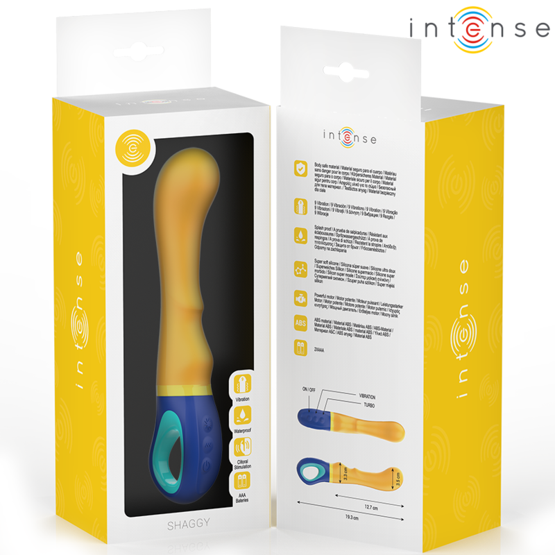 INTENSE - VIBRATEUR POINT G JAUNE SHAGGY INTENSE FUN TOYS
