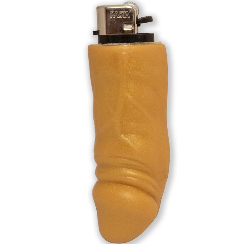 DIABLO PICANTE - BRIQUET RECHARGEABLE EN FORME DE PÉNIS DORÉ DIABLO PICANTE