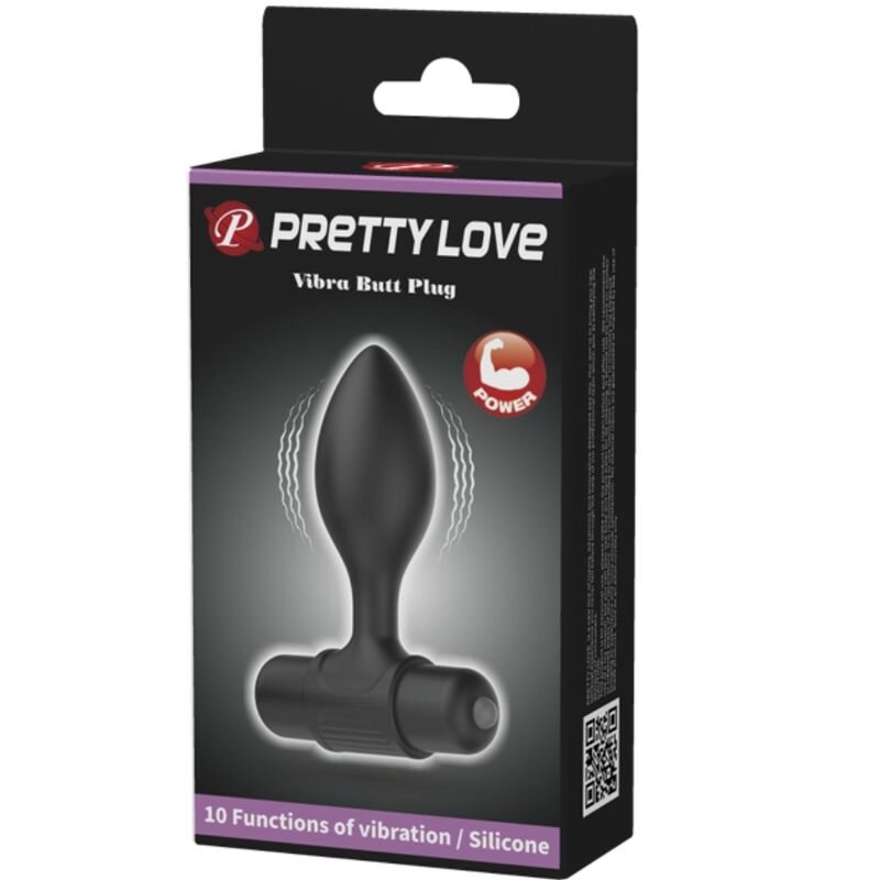 PRETTY LOVE - VIBRA BUTT 10 VIBRATIONS PLUG ANAL NOIR PRETTY LOVE PARTY UP