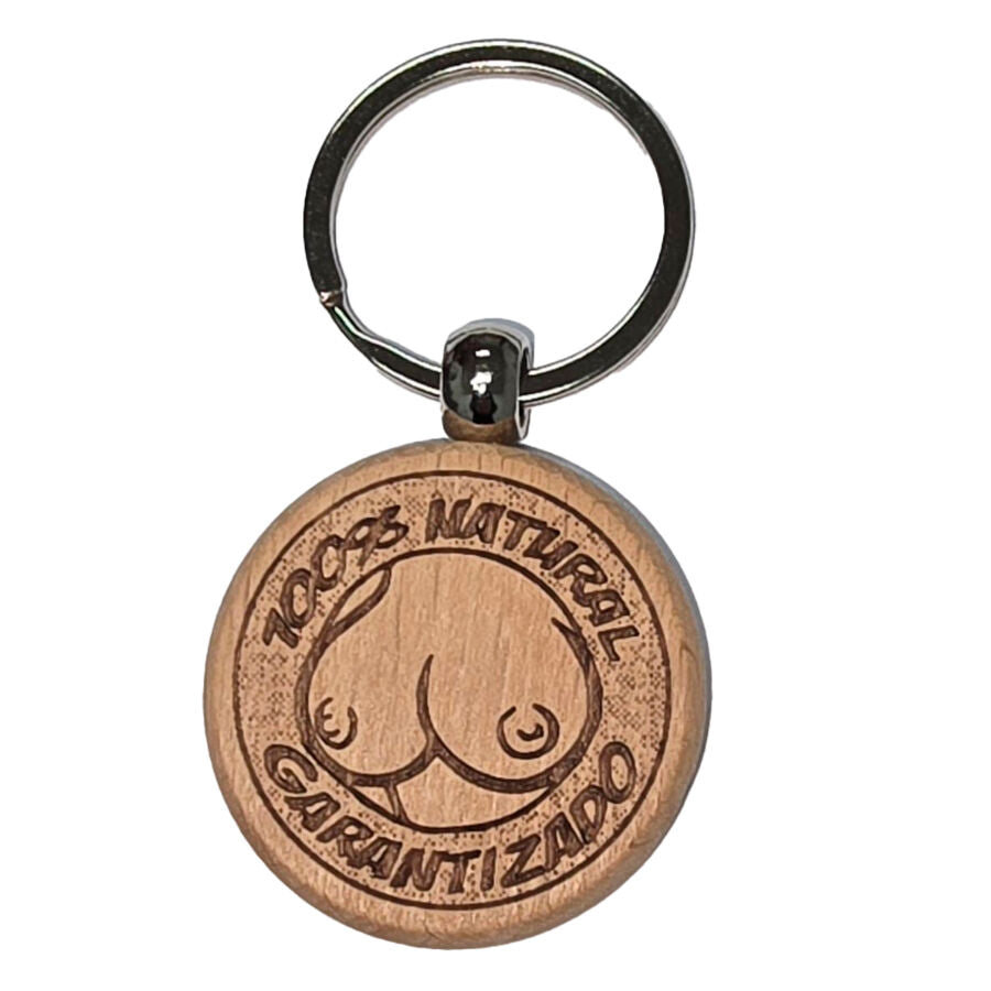 DIABLO PICANTE - PORTE-CLÉS EN BOIS EN FORME DE POITRINE DIABLO PICANTE