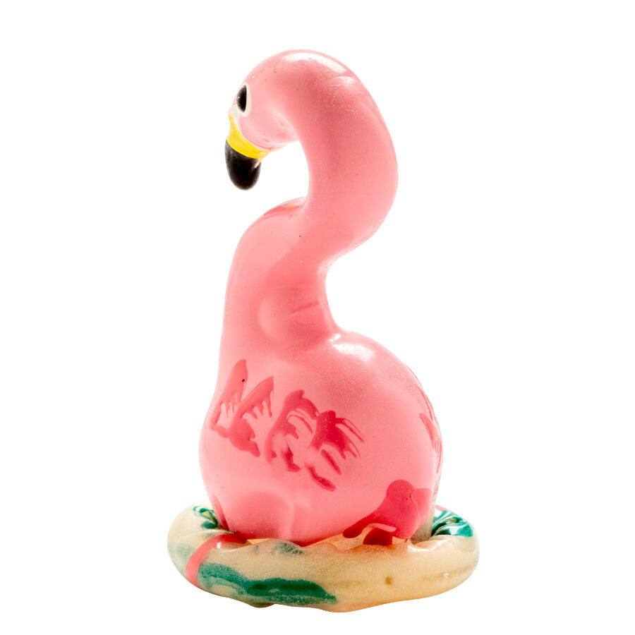 CONDOMERIE - PRÉSERVATIFS FANTAISIE PEINTS À LA MAIN ROSE FLAMANT CONDOMERIE