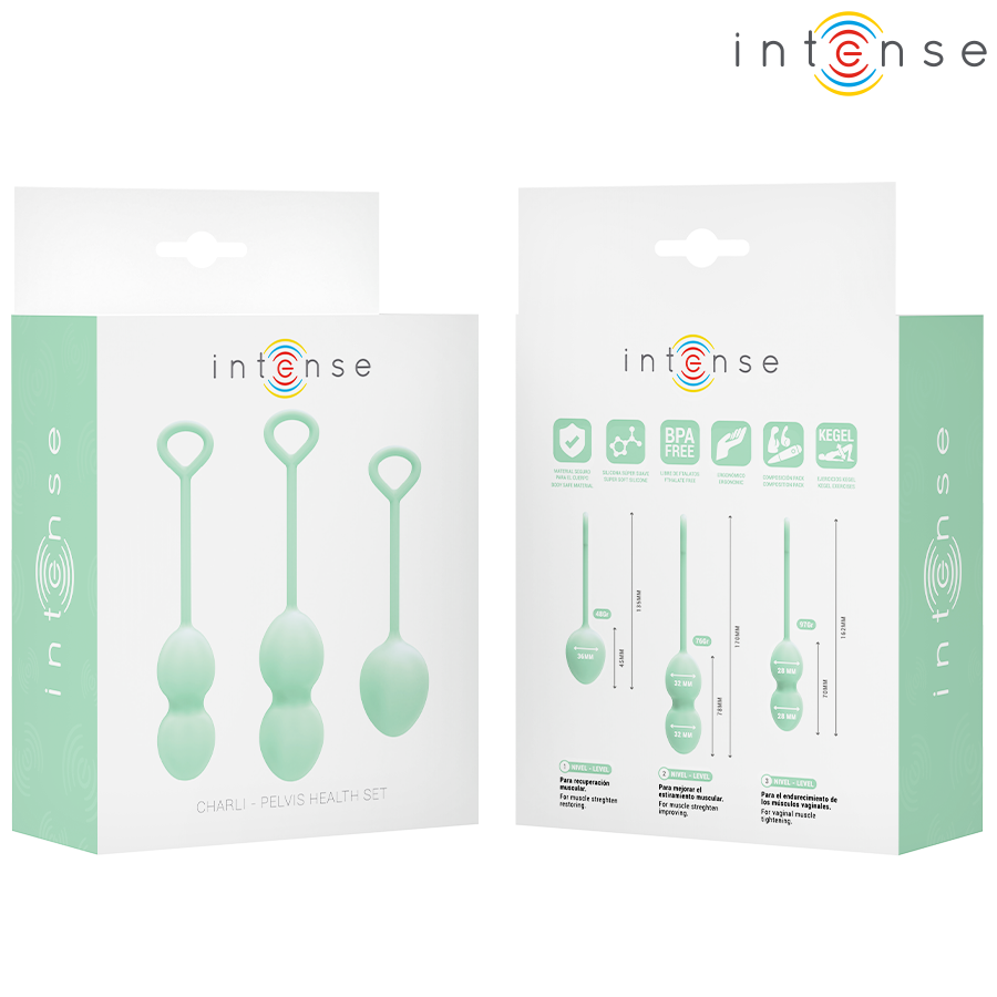 INTENSE - KIT DE BOULES DE KEGEL CHARLI VERT CLAIR INTENSE HEALTH & FUN