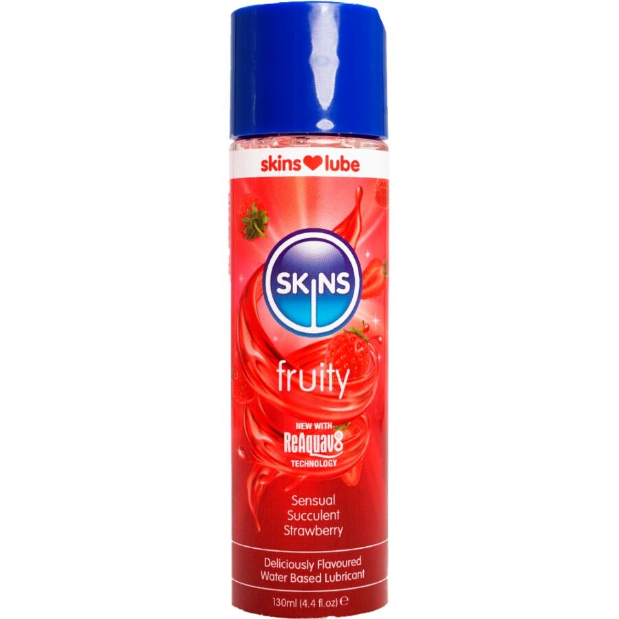 SKINS - LUBRIFIANT FRUITÉ À BASE D'EAU FRAISE 130 ML SKINS