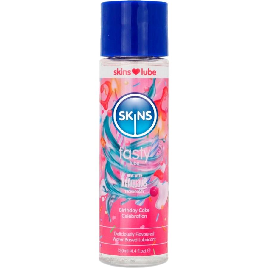 SKINS - LUBRIFIANT À BASE D'EAU DÉLICIEUX GÂTEAU D'ANNIVERSAIRE 130 ML SKINS