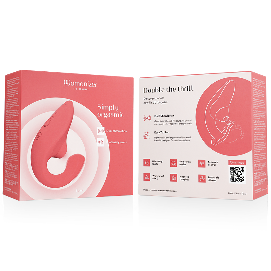 WOMANIZER - VIBRATEUR STIMULATEUR BLEND RABBIT ROSE VIBRANTE WOMANIZER