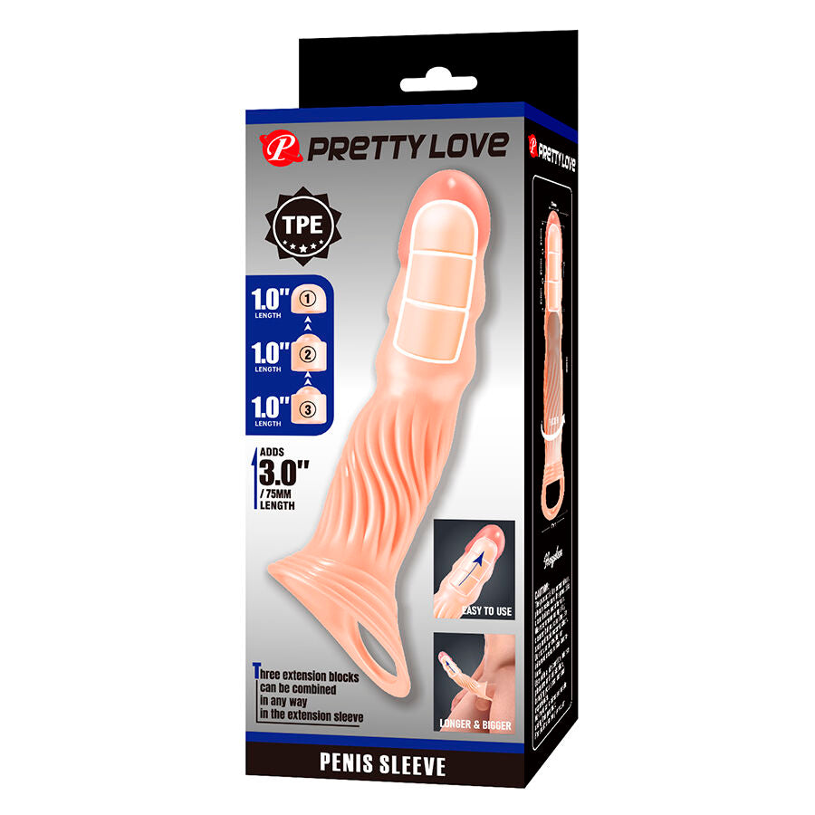 PRETTY LOVE - GAINE PÉNIENNE TEXTURÉE AVEC EXTENSEURS PRETTY LOVE MALE
