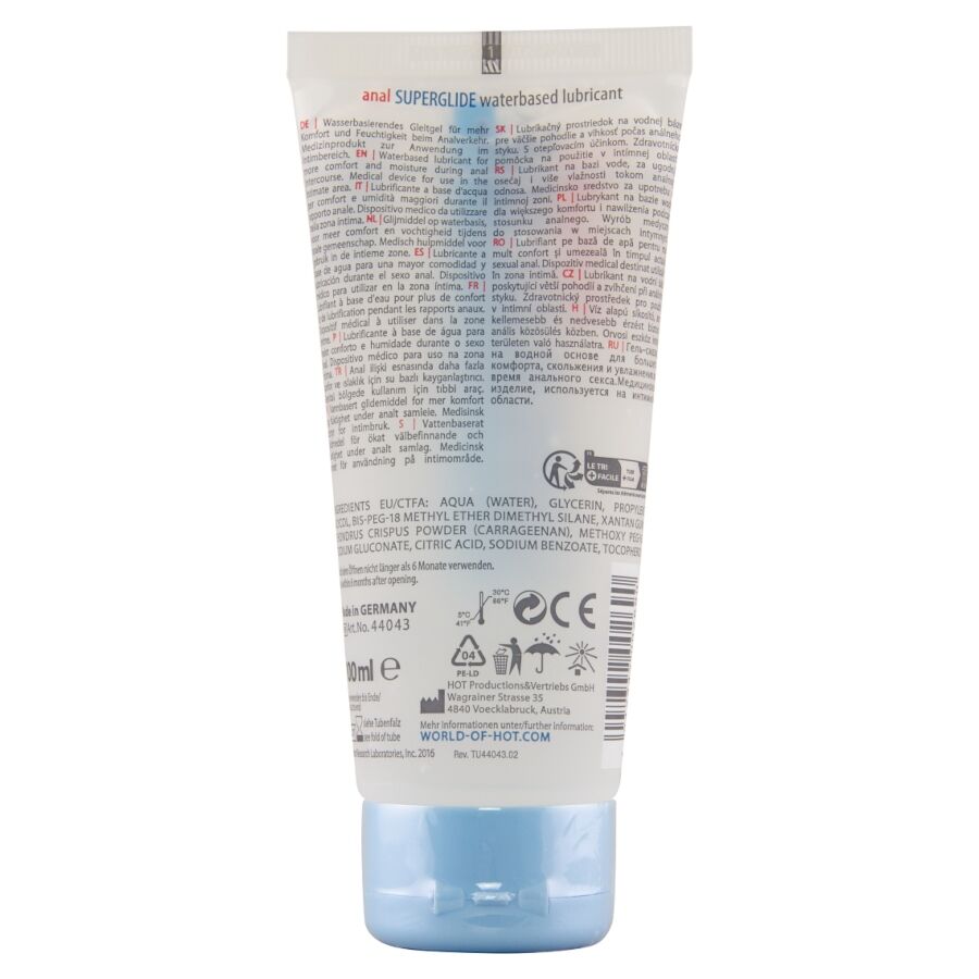 HOT - ANAL SUPERGLIDE LIQUID PLEASURE LUBRIFIANT À BASE D'EAU 100 ML HOT