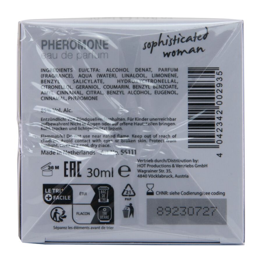HOT - PARFUM AUX PHÉROMONES LONDON SOPHISTICATED WOMAN 30 ML HOT