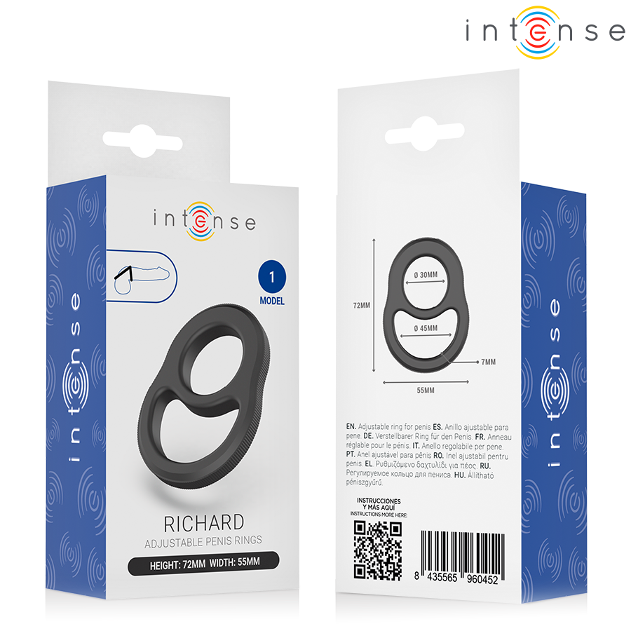 INTENSE - RICHARD DOUBLE ANNEAU PÉNIS MODÈLE 1 INTENSE COUPLES TOYS