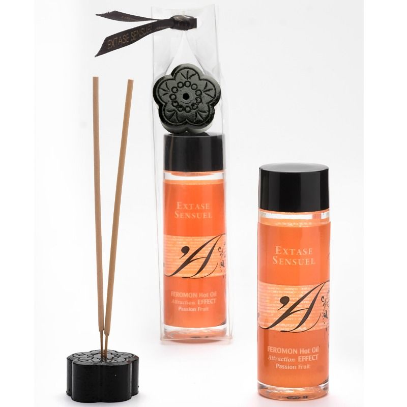 EXTASE SENSUAL - HUILE DE MASSAGE EFFET THERMIQUE AUX PHÉROMONES DE FRUITS DE LA PASSION 100 ML EXTASE SENSUAL