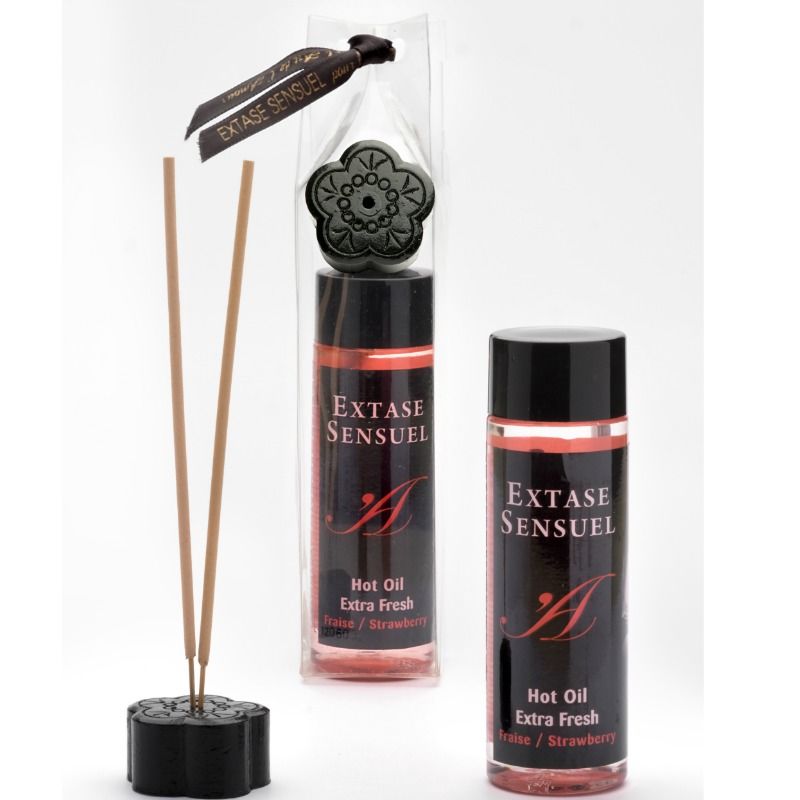EXTASE SENSUAL - HUILE DE MASSAGE EFFET FRAISE EXTRA FRAÎCHE 100 ML EXTASE SENSUAL