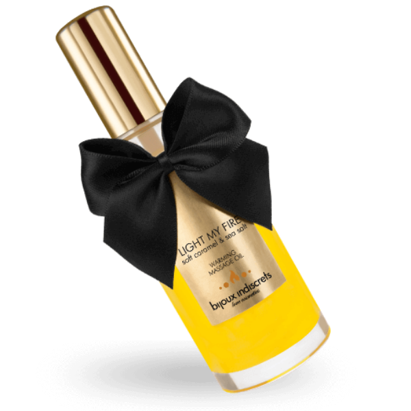 BIJOUX - HUILE DE MASSAGE EFFET CHALEUR ARÔME CARAMEL BIJOUX LOVE COSMETIQUES