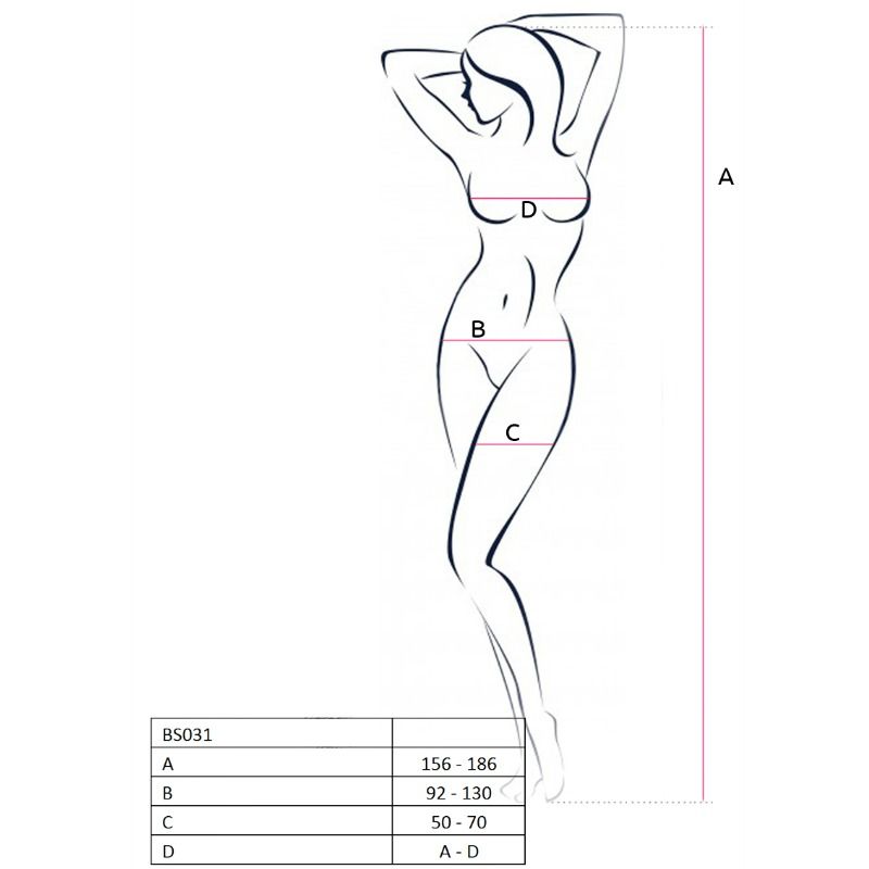 PASSION - FEMME BS031 BODYSTOCKING NOIR TAILLE UNIQUE PASSION WOMAN BODYSTOCKINGS